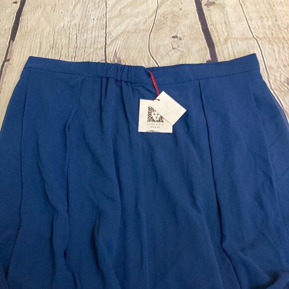 Anne Klein Skirt Pleated Long Midi Navy - Picture 6 of 8